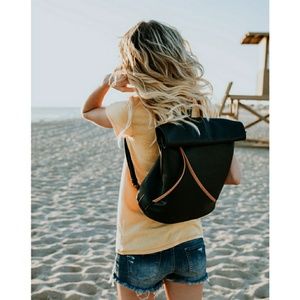 🚨Last One It Bag Vegan Leather Roll Top Backpack